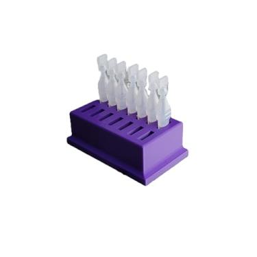 Imagem de Suporte e armazenamento de frascos de colírio – frascos descartáveis de uso único – comporta 14 frascos descartáveis de uso único – Znet3D (Roxo)