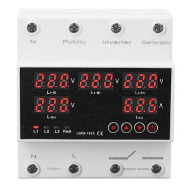 Imagem de 63a Troca de Troca de TensãO Protetor LED Display Gerador Inversor 3 Fase 4 Fio O Interruptor de Transferência Automática para Elétrico (AC220V)