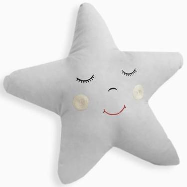 Imagem de Almofada Decorativa Estrela Cinza 100% Algodão