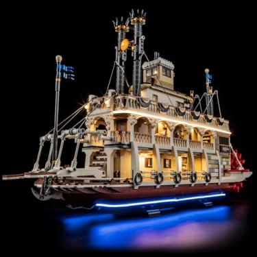 Imagem de LIGHTAILING Luz para barco a vapor Lego-21356 River - Kit de iluminação LED compatível com o modelo de blocos de construção Lego - O conjunto de modelos não está incluído