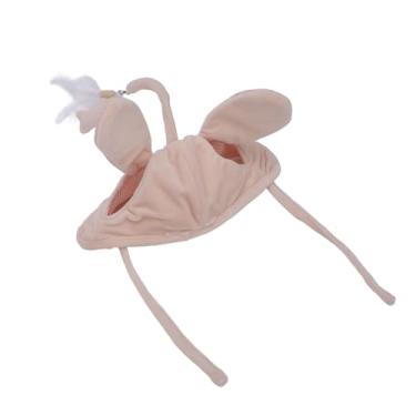 Imagem de Funny Cat Stick Interactive Toy Cabeça Usando Teaser Wand Bege Bunny para Gatos Com Circunferência do Pescoço