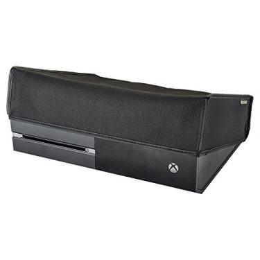 Imagem de eXtremeRate Capa de poeira horizontal preta para console Xbox One Design personalizado Camada dupla Forro suave à prova d'água Corte de precisão Cabo de fácil acesso