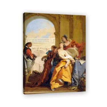 Imagem de Impressão em tela Tiepolo A Morte de Sophonisba Giovanni Battista – Obra-prima rococó barroca, pintura escolar de Veneza, pintura a óleo decorativa para galeria doméstica 50 x 65 cm