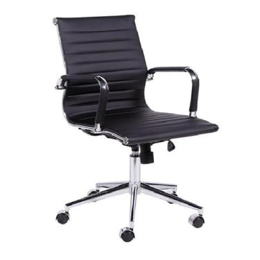 Imagem de Cadeira de Escritório Diretor Eames Esteirinha I Preta - Or Design