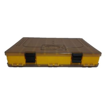 Imagem de Estojo Organizador P/ Iscas Artificiais Duplo 2 Lados Cor Amarelo