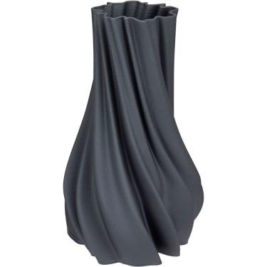 Imagem de Vaso Decorativo Enfeite Casa Aparador 3d Home&co Cerâmica 35x20x20cm Preto