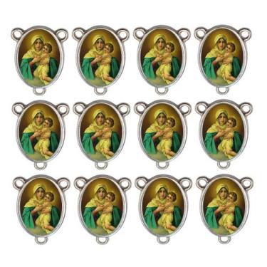 Imagem de 10 Entremeio Santa Mãe Rainha Oval para Montagem de Terços - Nossa Sen