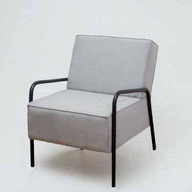 Imagem de Poltrona Alma Tecido em Linho Nordeste Flex - Flex Estofados, Cinza