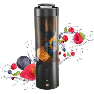 Imagem de NOLLAM Liquidificador Portátil De 16 Oz Com 6 Lâminas, Recarregável Via Usb, Carregamento Magnético, Preto