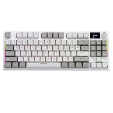 Imagem de Attack Shark K86 Teclado Mecânico RGB, Layout 75%, Bluetooth 5.0, 2.4G, USB-C, Hot-Swappable, Cinza