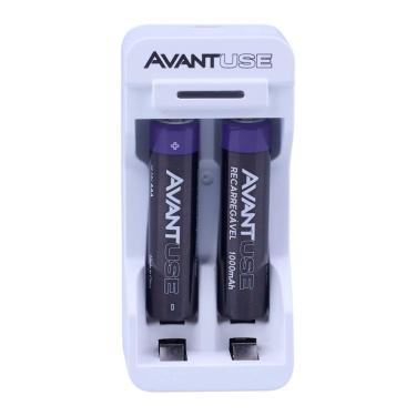Imagem de Carregador de Pilha AAA com 2 Pilhas 1000mAh Avant Use