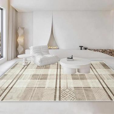 Imagem de Tapete geométrico moderno para sala de estar, decoração de área grande, tapete de cabeceira de pelúcia (180 x 250 cm) / JH002-Flannel-2)