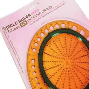 Imagem de Régua Circular Plástico Modelista Laranja MTCR-01A Circle Ruler