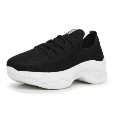 Imagem de Tênis Feminino Casual Sola Alta Sneaker Ortopédico Macio Confortável R