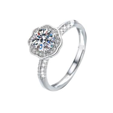 Imagem de Luckilemon Anel de noivado ajustável Moissanite, anel de promessa de eternidade para mulheres, anéis de casamento, presente de joias, joias modernas de amizade, presentes de dia dos namorados para