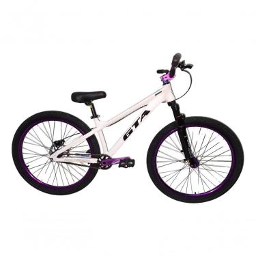 Imagem de Bicicleta 26 Gta Gravity Cor Branco Freeride Single Cubo K7 Barulhento Freio Hidráulico Garfo C/trava Pneu Flame Preto