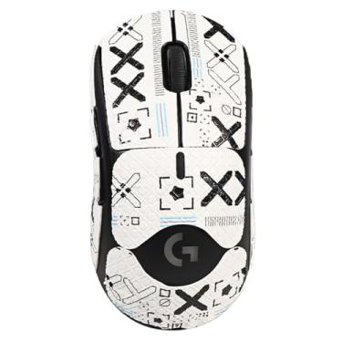 Imagem de NOUKAJU Fita adesiva para mouse com cobertura total para mouse gamer sem fio Logitech G Pro, fita antiderrapante para mouse, kit de atualização de mouse profissional pré-cortado resistente ao suor