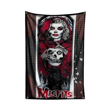 Imagem de Rock Band M-misfits 3x5 Ft Bandeira De Impressão Digital De Poliéster 