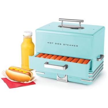 Imagem de Máquina de Hot Dog Nostalgia até 20 Salsichas por Vez, Aço Inoxidável 110V 1500W Azul Turquesa
