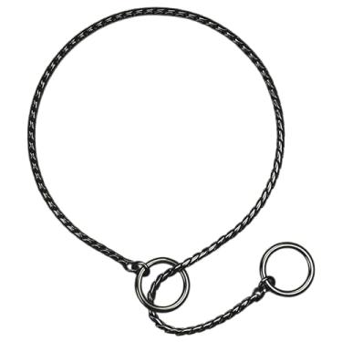 Imagem de Coleiras de corrente de estrangulamento para cães, coleira de metal para treinamento de gargantilha para cães pequenos, médios e grandes, preta M