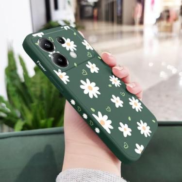 Imagem de Capa de silicone Tender Daisy para Xiaomi Poco X7 X6 F6 M6 M5 M5S F5 X5 F4 X4 M4 F3 M3 X3 Pro 4G 5G GT, verde escuro, para Poco F6