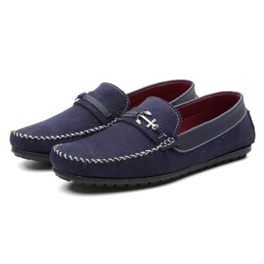 Imagem de Dockside Mocassim Masculino Drive Detalhe Ancora Solado Borracha Confortavel Basico Dia a Dia Tamanho:39;Cor:Azul;Gênero:Masculino;Departamento BS:Esporte