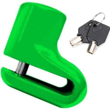 Imagem de Trava Verde - Moto - Mobilete - Bicicleta - Trava Disco - Loja Duas Ro