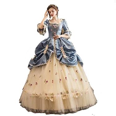 Imagem de Victorian Rococo Party Ball Gown Marie Antoinette Masquerade Vampire Dress Steampunk Period Party Dresses (M, Masquerade_15)
