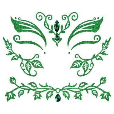 Imagem de Adesivos Face Jewels Itscolofy Green Halloween Ivy