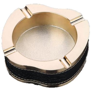 Imagem de Cinzeiro de metal, renda, couro, cinzeiro de mesa, cinzeiro adequado para terraço ao ar livre, decoração de escritório em casa e festa