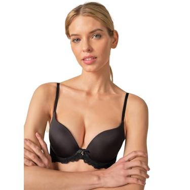Imagem de Gossard Sutiã feminino Superboost de renda acolchoado, Preto (Preto), 34B