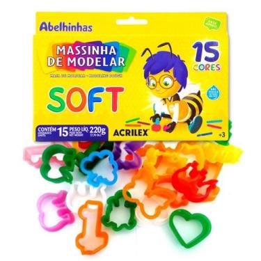Imagem de Kit moldes e massinha de modelar Acrilex 220g - Marikotinha