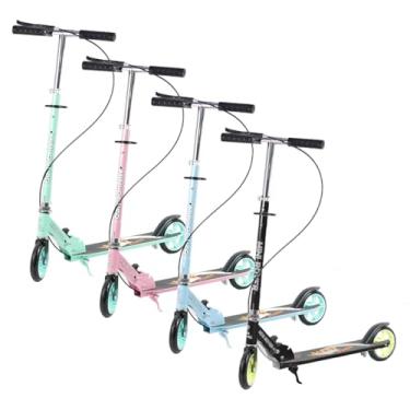 Imagem de Patinete Profissional Freio Apoio De Pé Ajustável O Guidão - Azul claro