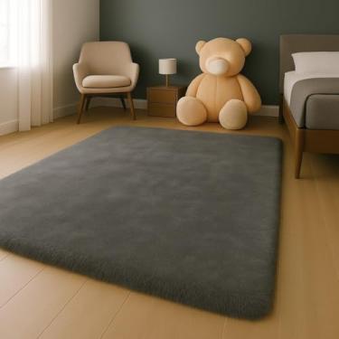 Imagem de Tapete Felpudo Para Sala E Quarto 1,00 x 1,50(CINZA LISO)