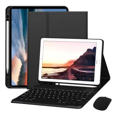 Imagem de Capa Para iPad 10ª Geração /10.9in 2022 Com Teclado e mouse (Preto, Teclado comum)