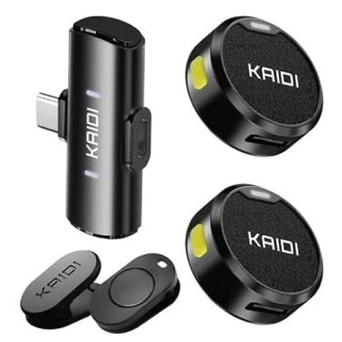 Imagem de Microfone Lapela Kaidi KMF4 Com Imã Anti Ruido Redondo Tipo Lightning
