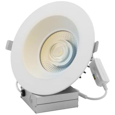 Imagem de Sunlite Luminária LED de 15 cm com regressão redonda, 24 watts, 1735 lúmens, sem lata, selecionável em cores 27K/30K/35K/40K/50K, 90 CRI, regulável, listado ETL, compatível com título 24, 1 pacote