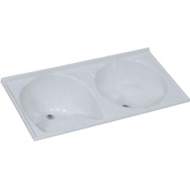 Imagem de Tanque Duplo 124x62cm Sintético Standart Pedra Clara - 502507 - A.J.RORATO