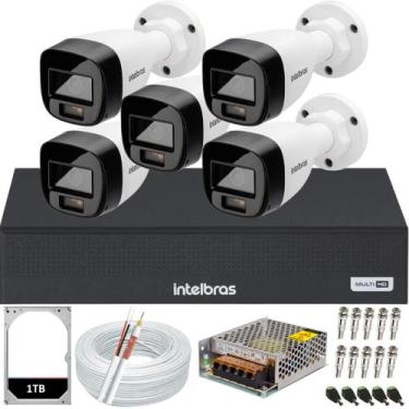 Imagem de kit 5 Câmeras de Segurança Intelbras 2mp 1220b Dvr 8 Canais Multi Hd 1