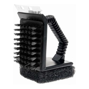 Imagem de Escova Para Limpar Grelha Churrasqueira Com Espátula 3 Em 1