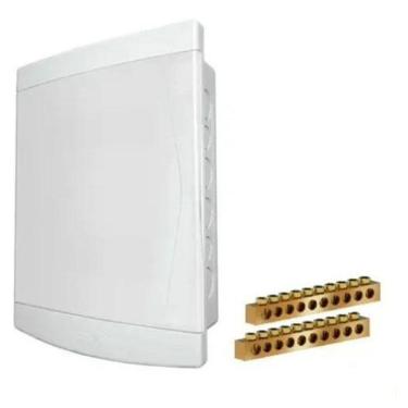 Imagem de Kit Quadro De Distribuição 18/24 + Barramentos Embutir Tigre