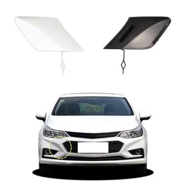 Imagem de Capa de gancho de reboque para para-choque dianteiro de carro compatível com Chevrolet Cruze L LS LT 2016 2017 2018 Premier sem RS Pkg 84051802 tampa pequena tampa de reboque tampa branca