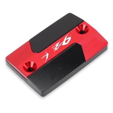 Imagem de Tampa do tanque de fluido do reservatório de freio dianteiro CNC para motocicletas compatível com Y&AMAHA FZ8 Fa&zer 2010-2014 FZ1 Fa&zer 2006-2015 (vermelho-FZ6)