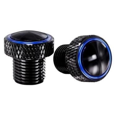 Imagem de Compatível com Z900 Z750 Z650 Z800 Z1000 Z400 Z1000SX Z900RS Z250 Z300 espelhos de motocicleta tampas de parafusos de plugue de furo de espelho (azul)