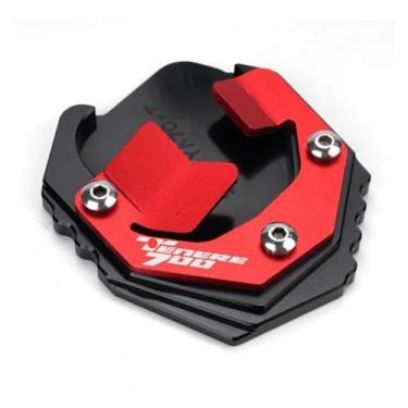 Imagem de Compatível com Tenere 700 2019 2020 2021 2022 2023 Acessórios de motocicleta Suporte lateral extensão de pé almofada ampliadora Tenere700 (suporte B-vermelho)