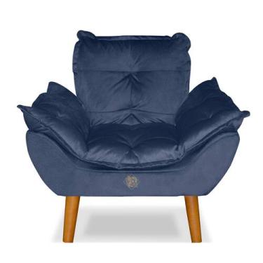 Imagem de Poltrona Infantil Mini Sofá Leitura Descanso Diversão - Vit Decor, Azu