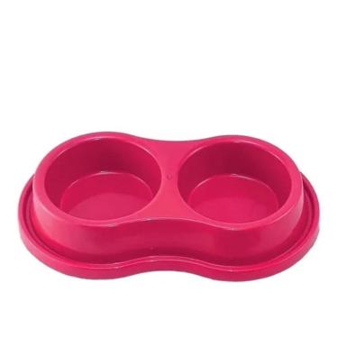 Imagem de Comedouro Bebedouro Duplo Anti-Formigas Cão Gato Cachorro P