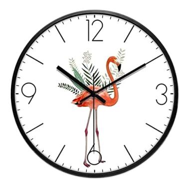 Imagem de Relógio de parede para quarto, relógio de 30 cm, quartzo digital, sem tique-taque, decorativo, relógio de parede, redondo, fácil de ler, para escola, escritório, hotel, relógio de parede para sala de