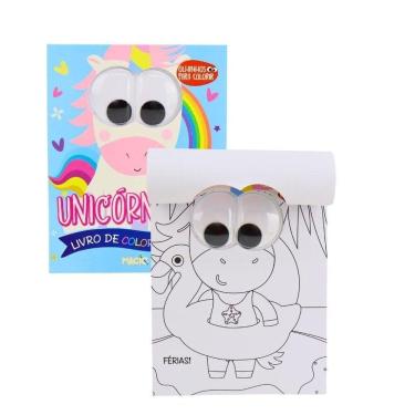 Imagem de Livro de Colorir Olhinhos de Unicórnios - Tudo em Caixa