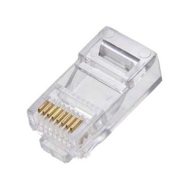 Imagem de Plug Modular Para Computador Mxt Rj45 (8X8) Para Cat 6 - Pacote Com 10